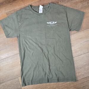 Vintage Commemorative Air Force Diamond Lil Airplane Graphic T Shirt Small Green